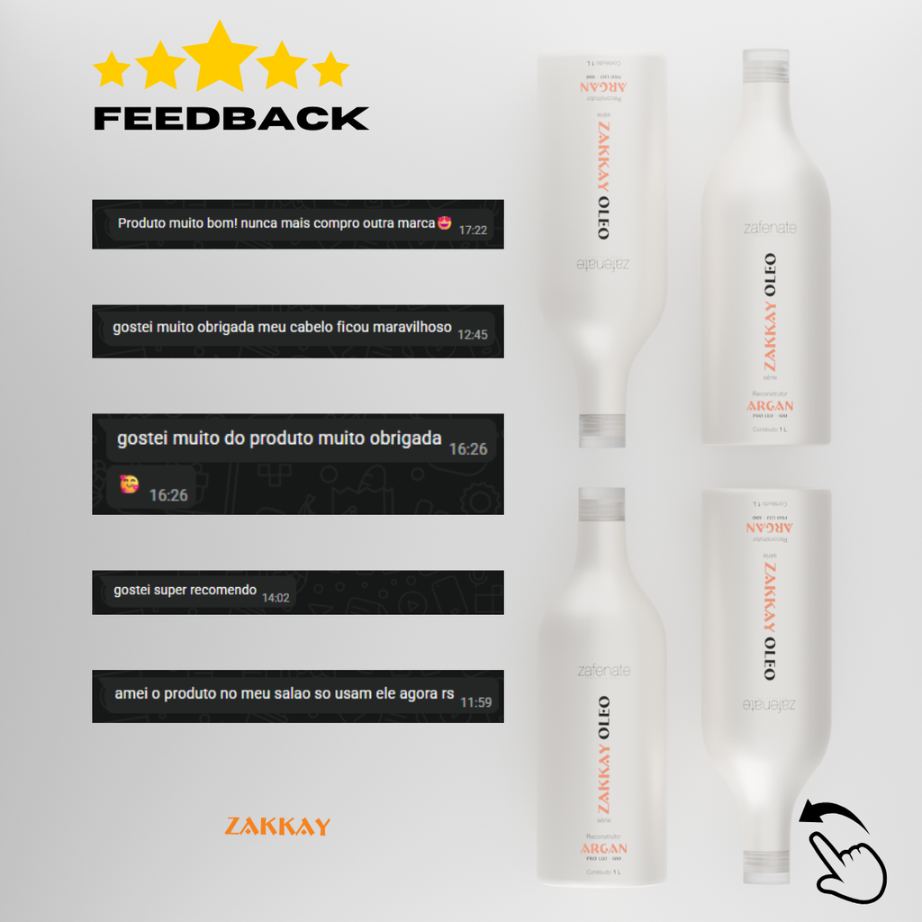 Escova Progressiva Zafenate Zakkay Sem Formol Argan 1 Litro