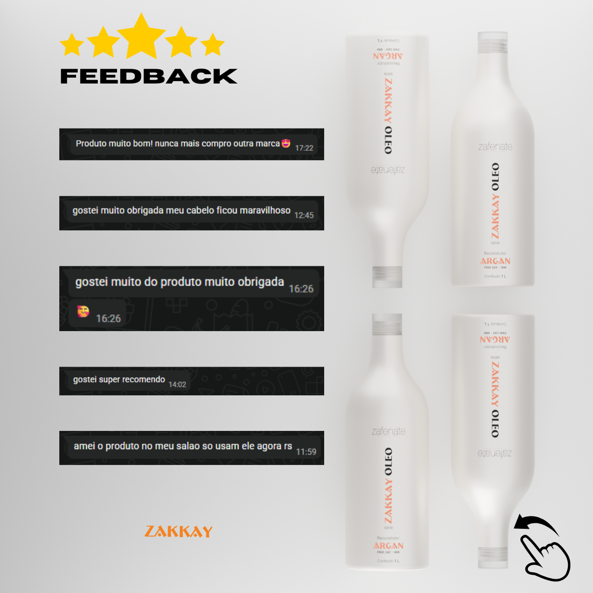 Escova Progressiva Zafenate Zakkay Sem Formol Argan 1 Litro