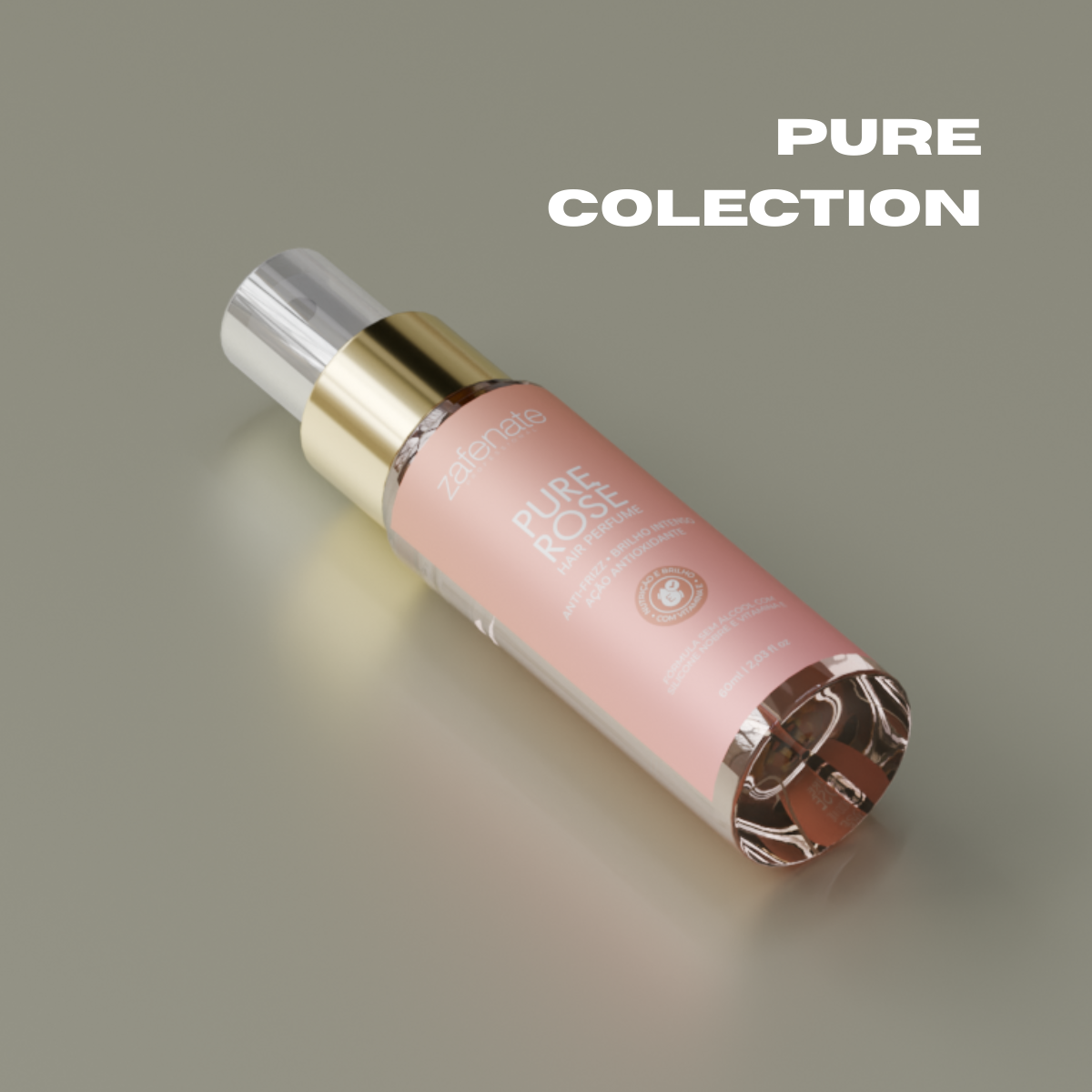Perfume capilar - Silicóne & Vitamina E - Pure Rosé Zafenate - 70ml