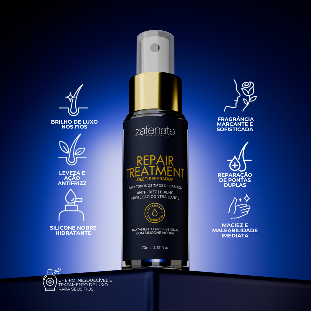 Óleo Reparador - Silicone Nobre Zafenate - 70ml