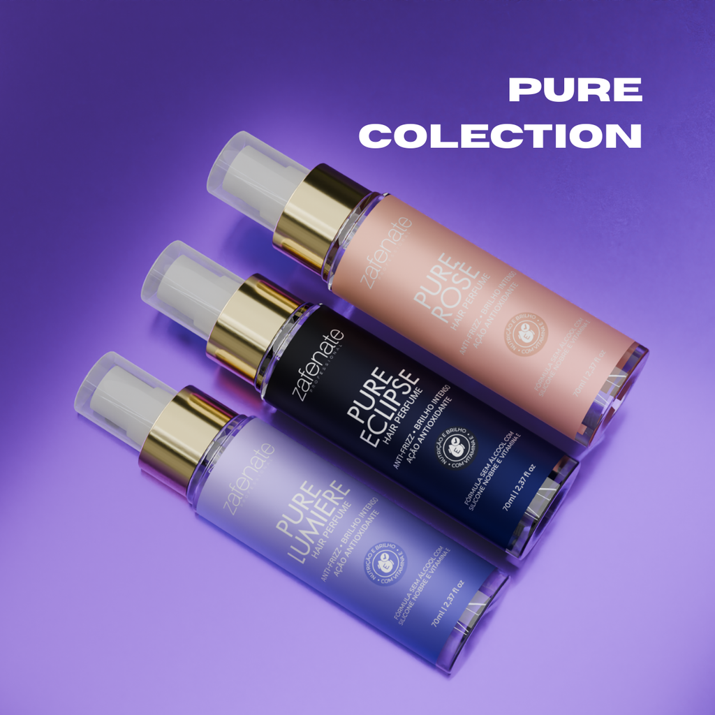 Kit 3 Perfume Capilar - Zafenate Cosméticos Pure collection