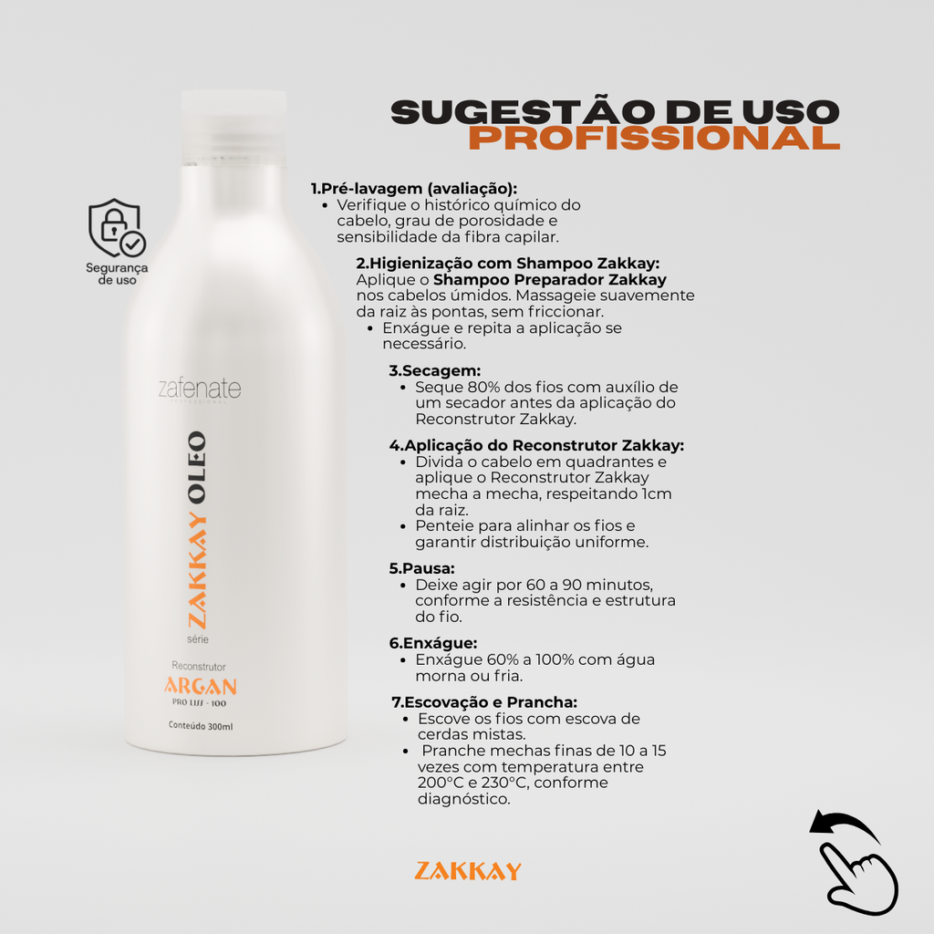 Escova Progressiva Sem Formol 300ml Zafenate Zakkay Argan