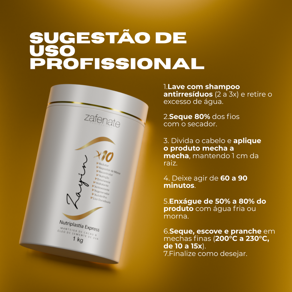 Botox redutor de volume 10 em 1 - Zayn x10 Zafenate 1kg
